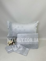 Maison D'or Roesia Estee Grey постільна білизна євро 200х220 сатин з вишивкою - Зображення 7