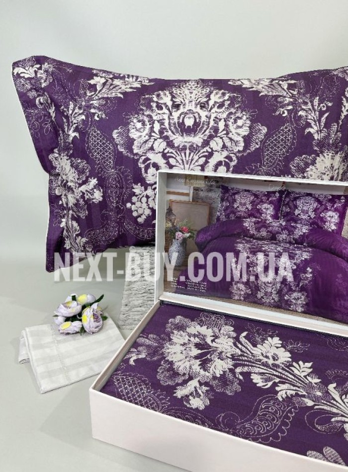 Maison Dor Anna Karenina Lilac постільна білизна євро 200х220 сатин - Зображення 5