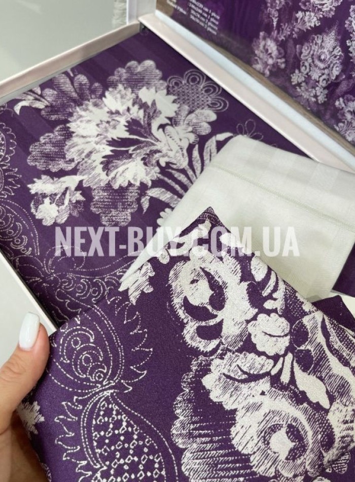Maison Dor Anna Karenina Lilac постільна білизна євро 200х220 сатин - Зображення 4