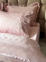 Maison D'or Roesia Estee Rose постільна білизна євро 200х220 сатин з вишивкою