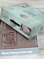 LuiSa махровая простынь-покрывало хлопок евро 200X220 коричневая — изображение 4