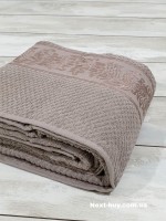 LuiSa махровая простынь-покрывало хлопок евро 200X220 коричневая — изображение 3