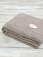 Gulcan махровая простынь-покрывало Ester хлопок евро 200X220 кофейная — изображение 2