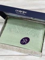 Cestepe Lina махровая простынь-покрывало хлопок евро 200X220 зелёный — изображение 3
