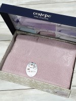 Cestepe Lina махровая простынь-покрывало хлопок евро 200X220 розовый — изображение 3