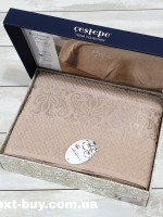 Cestepe Lina махровая простынь-покрывало хлопок евро 200X220 кофейная — изображение 3