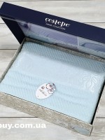 Cestepe Lina махровая простынь-покрывало хлопок евро 200X220 голубой — изображение 3