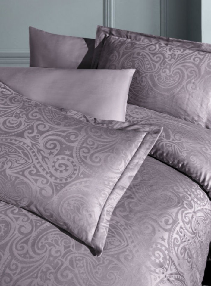 Постільна білизна бамбук First choice Greta Leylak-lilac евро 200х220 - Зображення 2