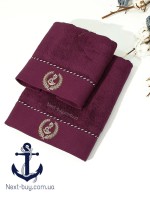 Махровий рушник Maison D'or Michel Sailing 85х150см бордовий - Зображення 6