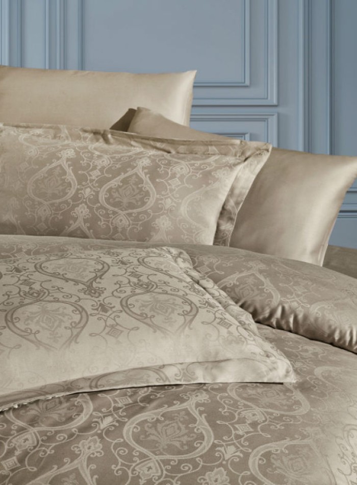 Постільна білизна модал First choice Jade Badem-Almond евро 200х220 - Зображення 2