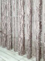 Тюль сітка з вкрапленнями Velvet шоколад з рожевим відтінком - Зображення 4