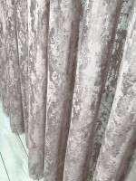 Тюль сітка з вкрапленнями Velvet шоколад з рожевим відтінком - Зображення 6