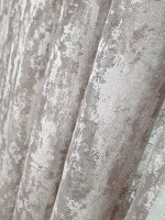 Тюль сітка з вкрапленнями Velvet шоколад з рожевим відтінком - Зображення 7