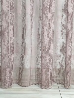 Тюль сітка з вкрапленнями Velvet шоколад з рожевим відтінком - Зображення 9