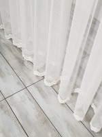 Тюль фатин с узорным низом Below flower крем — изображение 4