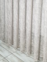 Тюль сетка с вкраплениями Velvet кофейный — изображение 3