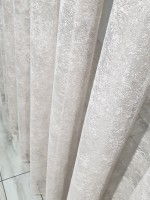 Тюль сетка с вкраплениями Velvet кофейный — изображение 4