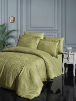 Постільна білизна бамбук First choice Sasha Z.Yesili-Green евро 200х220