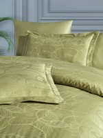 Постільна білизна бамбук First choice Sasha Z.Yesili-Green евро 200х220 - Зображення 2