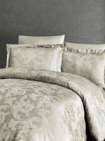 Постільна білизна віскоза First choice Firenza Bej-Beige евро 200х220