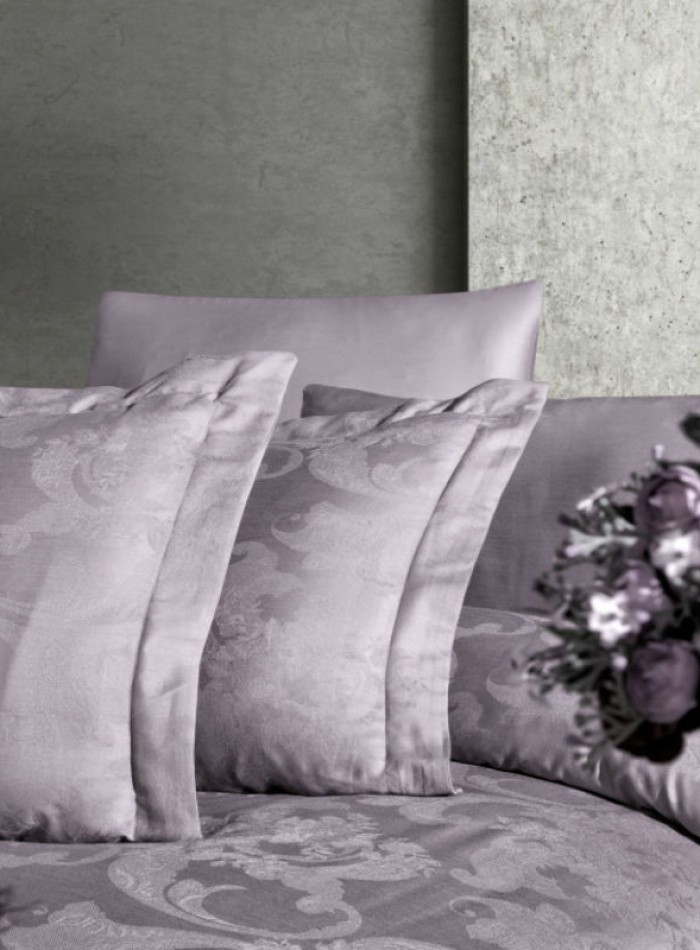 Постільна білизна віскоза First choice Firenza Leylak-lilac евро 200х220 - Зображення 2