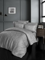 Постільна білизна віскоза First choice Isabel P.Gri/Grey евро 200х220