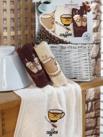 Набор кухонных полотенец Merpatti Coffee 3шт. 30х50