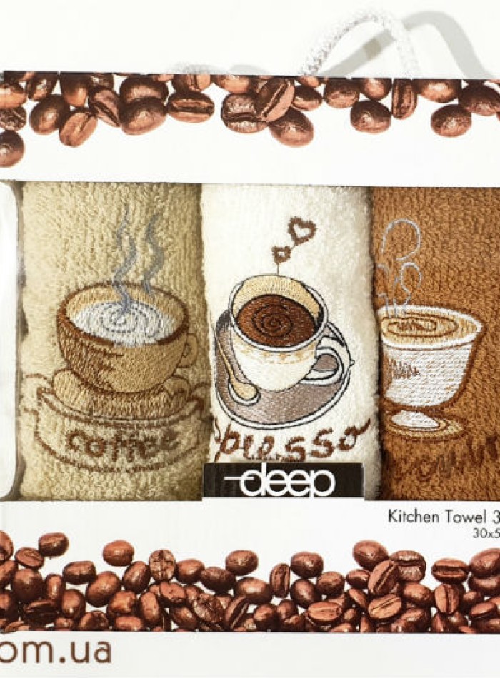 Набор кухонных полотенец DEEP Coffee 2шт. 30х50 — изображение 2