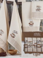 Набір кухонних рушників Nilteks Coffee 6шт. 40х60см
