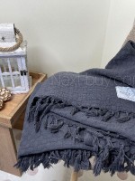 Maison D'or Paris My Favorite плед з бахромою антрацит 180х220 - Зображення 5