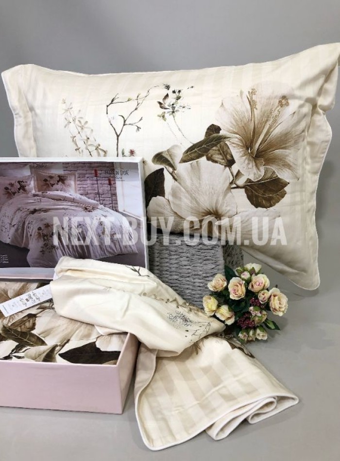 Maison Dor Alita light beige постельное белье 200x220см сатин жаккард — изображение 5