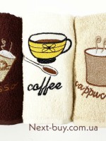 Набор кухонных полотенец Merpatti Coffee 3шт. 30х50 — изображение 5