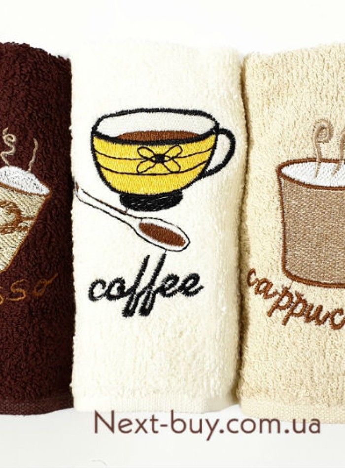 Набор кухонных полотенец Merpatti Coffee 3шт. 30х50 — изображение 5