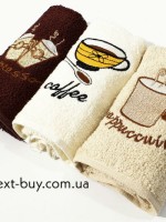 Набор кухонных полотенец Merpatti Coffee 3шт. 30х50 — изображение 3