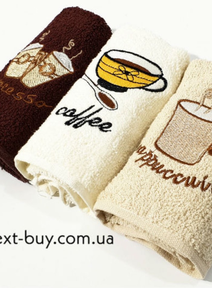 Набор кухонных полотенец Merpatti Coffee 3шт. 30х50 — изображение 3