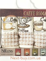 Набор кухонных полотенец Nilens Caffe Roma 3шт. 35х50 — изображение 3