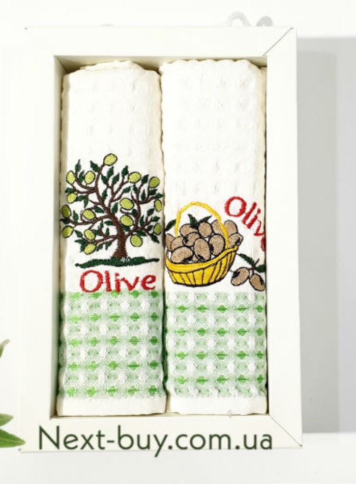 Набір кухонних рушників Nilens olive 2шт. 50х70см - Зображення 2