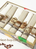 Набір кухонних рушників Nilteks Bertille Coffee 7шт. 40х60см - Зображення 4