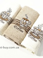 Набір кухонних рушників Nilteks Coffee 3шт. 40х60см - Зображення 2
