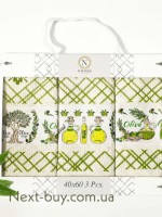 Набір кухонних рушників Nilteks olive oil 3шт. 40х60см - Зображення 2