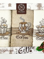 Набір кухонних рушників Nilteks Coffee 3шт. 40х60см - Зображення 3