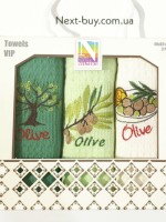 Набір кухонних рушників Nilteks olive 3шт. 40х60см - Зображення 3