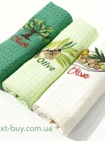Набір кухонних рушників Nilteks olive 3шт. 40х60см - Зображення 2