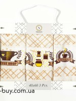 Набор кухонных полотенец Nilteks espresso 3шт. 40х60 — изображение 2