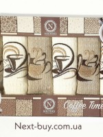 Набор кухонных полотенец Nilteks Coffee time 6шт. 40х60