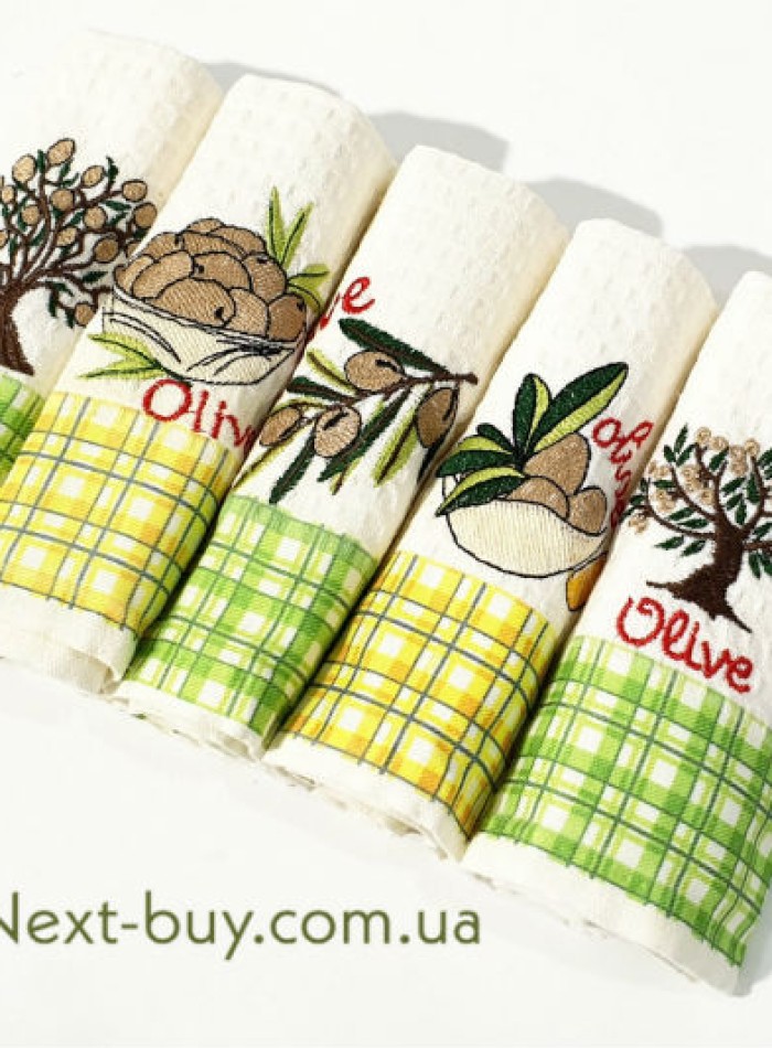 Набор кухонных полотенец Nilteks Olive 6шт. 40х60 — изображение 2