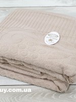 Gulcan махровая простынь-покрывало Poppy хлопок полуторка 160X220 бежевая