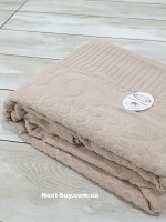 Gulcan махровая простынь-покрывало Poppy хлопок полуторка 160X220 бежевая — изображение 2