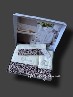 Maison D'or Queen набор махровых полотенец 3шт. крем/розовый — изображение 2