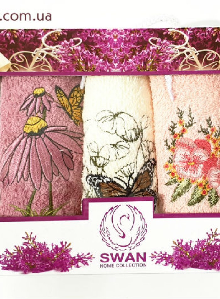 Набір кухонних рушників SWAN flowers 3шт. 30х50см - Зображення 3